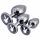 Playboy - Anal-Plug-Set - 3-teilig (silber)