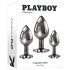 Playboy - Anal-Plug-Set - 3-teilig (silber)