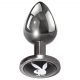 Playboy Tux - Analdildo - klein (silber) 