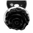 Booty Sparks Black Rose - 79 g Aluminium Anal Plug (silber-schwarz)