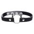 Master Series Verspielte Kitty - Halsband mit Katzenkopf-Ring (schwarz) 