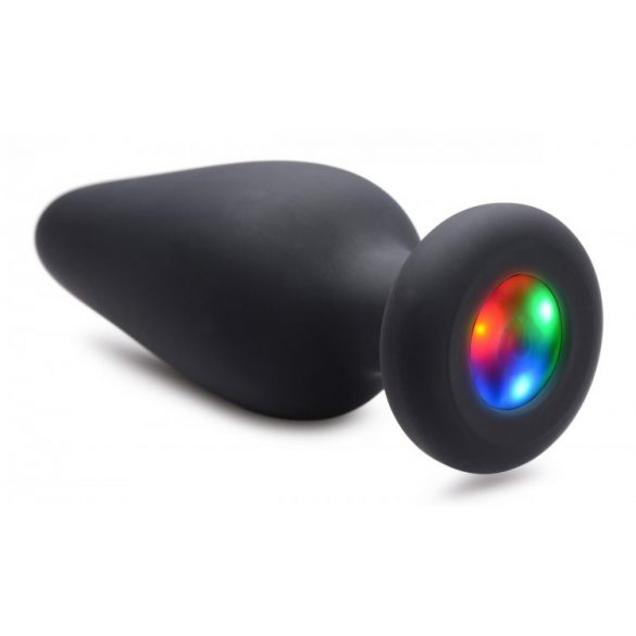 Booty Sparks - leuchtender Analplug aus Silikon (schwarz)