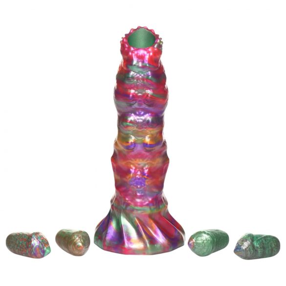 Creature Cocks Larve - ovipositorer Dildo mit Eiern (Regenbogen) 