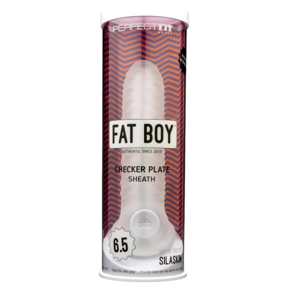 Fat Boy Checker Box - Penishülle (17 cm) - milchweiß