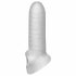 Fat Boy Mikro Gerippt - Penis Hülle (15cm) - Milchweiß 