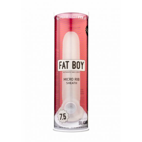 Fat Boy Micro Rillen - Penisüberzieher (19cm) - Milchweiß 