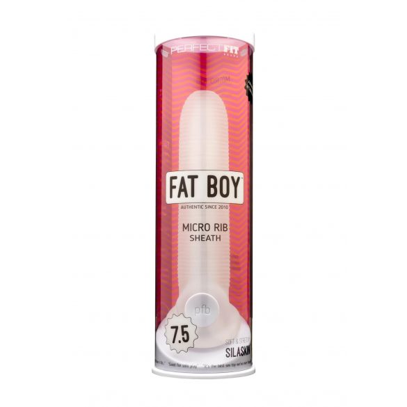 Fat Boy Micro Rillen - Penisüberzieher (19cm) - Milchweiß 