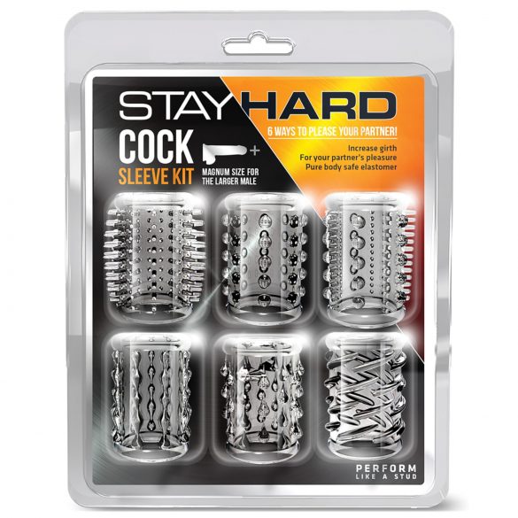 Stay Hard - Transparente Penis-Manschetten (6 Stk)