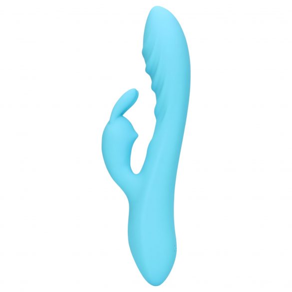 Loveline - aufladbarer, wasserdichter Vibrator mit Häschen-Klitorisarm (blau) 