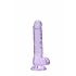 REALROCK - transparenter lebensechter Dildo - lila (17cm) 