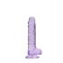 REALROCK - transparenter lebensechter Dildo - lila (17cm) 