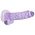 REALROCK - transparenter lebensechter Dildo - lila (17cm) 