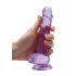 REALROCK - transparenter lebensechter Dildo - lila (17cm) 