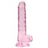 REALROCK - transparenter, realistischer Dildo - pink (17cm) 