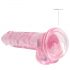 REALROCK - transparenter realistischer Dildo - pink (17cm)