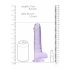 REALROCK - Transparenter realistischer Dildo - Lila (19cm) 