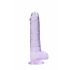 REALROCK - Transparentes realistisches Dildo - Lila (19 cm)