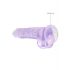 REALROCK - Transparenter realistischer Dildo - Lila (19cm) 