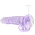 REALROCK - Transparenter realistischer Dildo - Lila (19cm) 