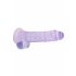 REALROCK - Transparenter realistischer Dildo - Lila (19cm) 