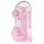 REALROCK - Transparenter realistischer Dildo - Pink (19cm) 