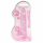 REALROCK - Transparenter realistischer Dildo - Pink (19cm) 