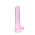 REALROCK - Transparenter realistischer Dildo - Pink (19cm) 