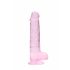 REALROCK - Transparenter realistischer Dildo - Pink (19cm) 