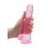 REALROCK - Transparenter realistischer Dildo - Pink (19cm) 