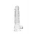 REALROCK - transparentes, lebensechtes Dildo - kristallklar (19cm) 