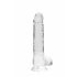 REALROCK - transparentes, lebensechtes Dildo - kristallklar (19cm) 