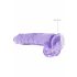 REALROCK - transparenter realistischer Dildo - lila (22cm) 