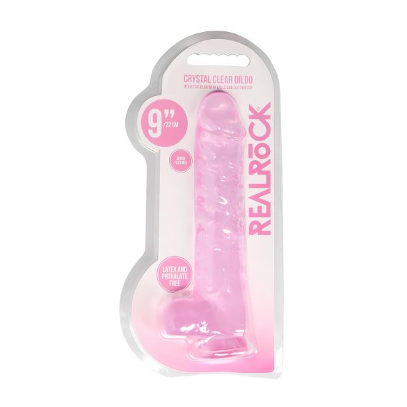 REALROCK - Transparenter Dildo - Pink (22cm)