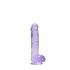 REALROCK - durchsichtiger realistischer Dildo - lila (15cm) 