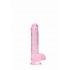 REALROCK - transparenter, realistischer Dildo - Pink (15 cm) 