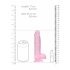 REALROCK - transparenter, realistischer Dildo - Pink (15 cm) 