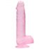 REALROCK - Transparenter, realitätsnaher Dildo - Pink (15cm)