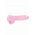 REALROCK - transparenter, realistischer Dildo - Pink (15 cm) 