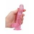 REALROCK - transparenter, realistischer Dildo - Pink (15 cm) 