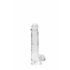 REALROCK - transparenter, realistischer Dildo - kristallklar (15cm) 