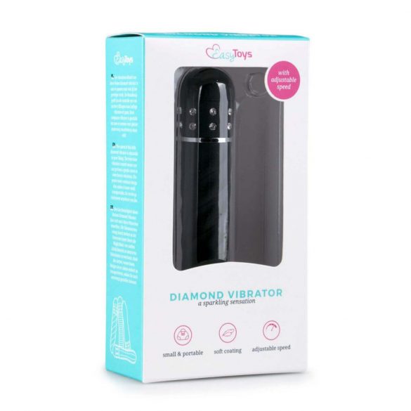 Easytoys Diamond Gedreht - gedrehter Stab Vibrator (schwarz) 