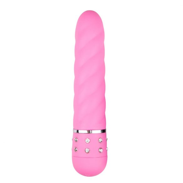 Easytoys Diamant - gedrehter Stab Vibrator (pink) 