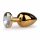 Easytoys Metall Nr.1 - Anal-Plug mit weißem Stein - Gold (2,5cm) 