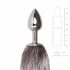 Easytoys Fox NO5 - Metall Anal Dildo mit Fuchsschwanz (Silber-Silber) 