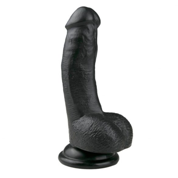 Easytoys - Saugnapf, Hoden Dildo (15cm) - Schwarz 