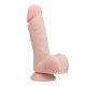 Easytoys - haftender Dildo mit Hoden (17,5cm) - Naturfarbe 