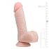 Easytoys - Dildo mit Saugnapf, Hoden, natur, 17,5 cm