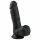 Easytoys - Saugnapf, Hoden Dildo (17,5cm) - schwarz 