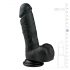 Easytoys - Saugnapf, Hoden Dildo (17,5cm) - schwarz 