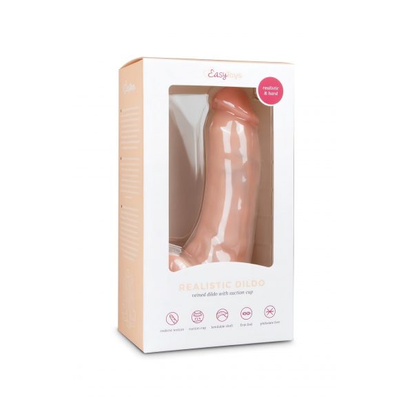 Easytoys - Dildo mit Saugnapf und Hoden (20cm) - Naturfarbe